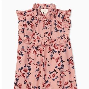 Kate Spade Rose Ruffle Top